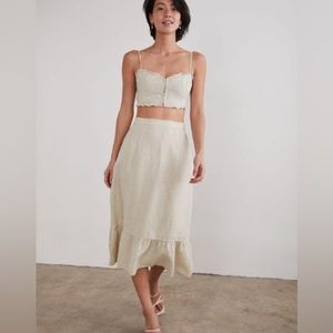 Aritzia Wilfred Chariot Linen Skirt